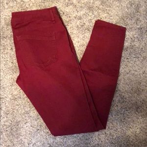 Burgundy Jeggings